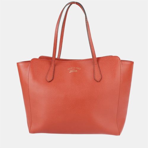 Gucci Orange Leather Medium Swing Tote Bag - Gucci - Modalova