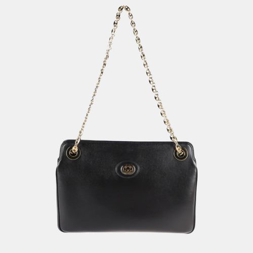 Gucci Black Leather Linea Marina Chain Shoulder Tote Bag - Gucci - Modalova