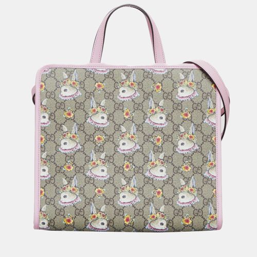 Brown Canvas GG Supreme Rabbit Handbag - Gucci - Modalova