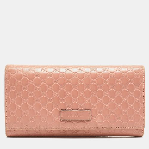 Gucci Pink Microgucissima Leather Flap Continental Wallet - Gucci - Modalova