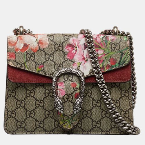 Gucci Brown Canvas Mini GG Supreme Blooms Dionysus Shoulder Bag - Gucci - Modalova