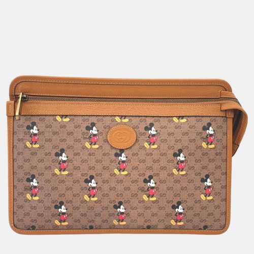 Gucci Brown Canvas Disney Clutch Bag - Gucci - Modalova