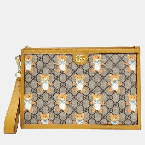 Gucci Beige Leather Clutch Bag - Gucci - Modalova