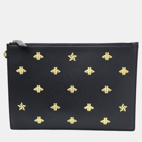 Gucci Black Leather Clutch (495066) - Gucci - Modalova