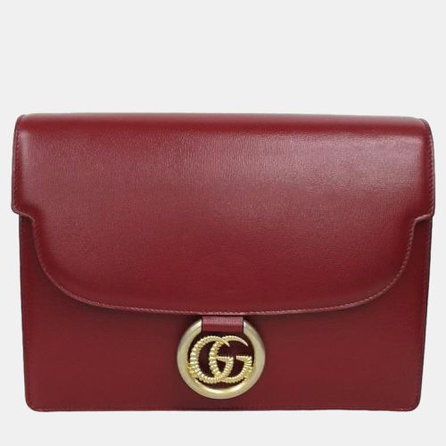 Gucci Red Leather GG Ring Shoulder Bag - Gucci - Modalova