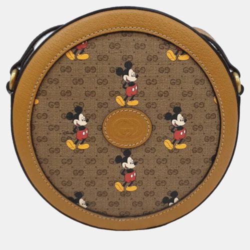 Gucci Beige GG Canvas Disney Round Crossbody Bag - Gucci - Modalova