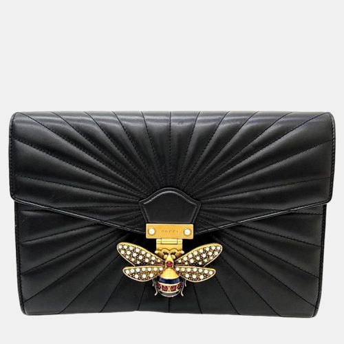 Gucci Black leather Queen Margaret Clutch - Gucci - Modalova