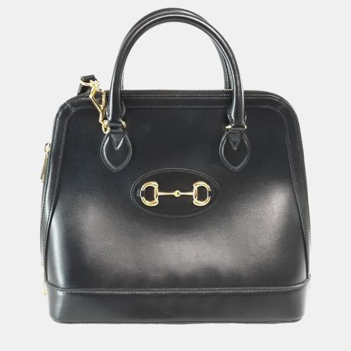 Gucci Black Leather 1955 Horsebit Medium Top Handle Bag - Gucci - Modalova