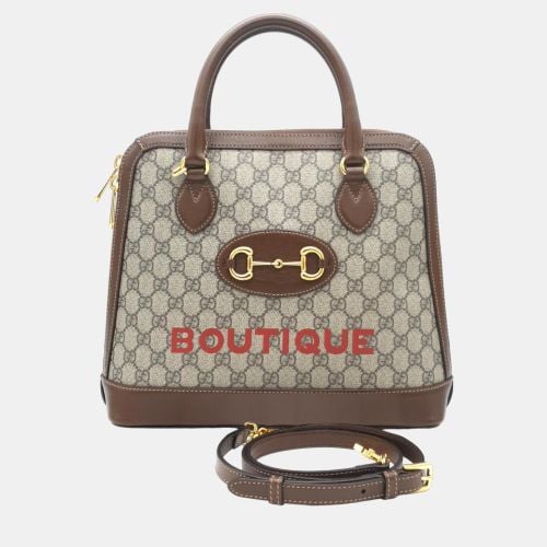 Brown GG Canvas 1955 Horsebit Medium Top Handle Bag - Gucci - Modalova