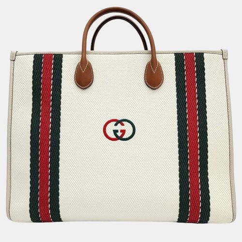 Gucci White Leather GG Shoulder Bag - Gucci - Modalova