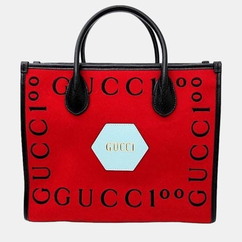 Red Fabric 100 Small Tote Bag (659983) - Gucci - Modalova