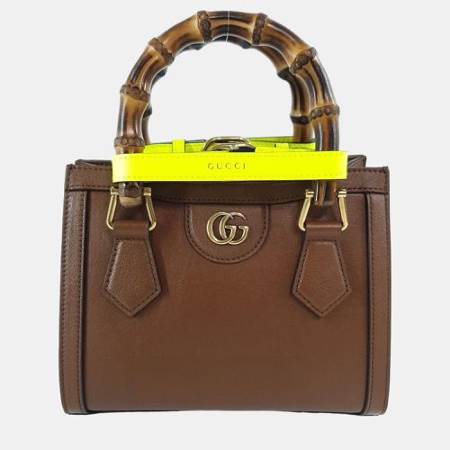 Gucci Brown Leather Mini Diana Tote Bag - Gucci - Modalova