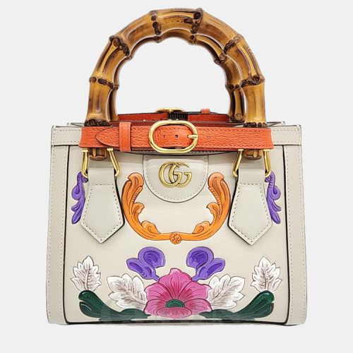 Gucci Cream Leather Mini Diana Tote Bag - Gucci - Modalova