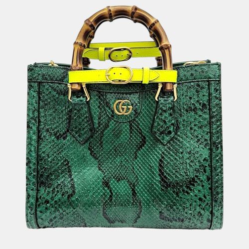 Gucci Green Python Leather Small Diana Tote Bag - Gucci - Modalova