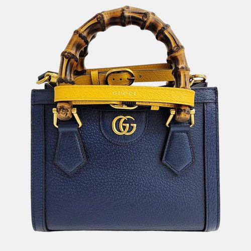 Gucci Blue Leather Mini Diana Tote Bag - Gucci - Modalova