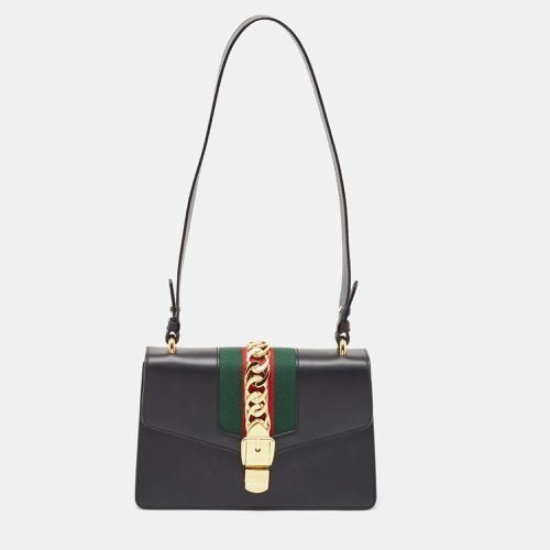 Leather Small Web Sylvie Shoulder Bag - Gucci - Modalova