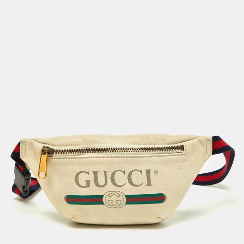 Gucci Cream Leather Logo Web Belt Bag - Gucci - Modalova