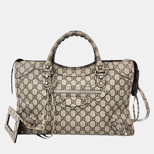 Gucci x Balenciaga Beige The Hacker Project Medium Neo Classic Bag - Gucci - Modalova