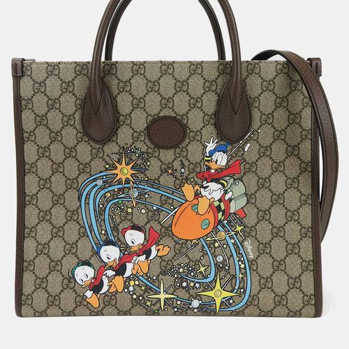 Gucci Beige GG Supreme Canvas Donald Duck Tote Bag - Gucci - Modalova