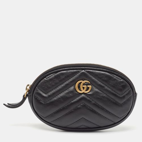 Gucci Black Leather GG Marmont Pouch - Gucci - Modalova