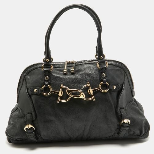 Gucci Black Leather Horsebit Nail Shoulder Bag - Gucci - Modalova