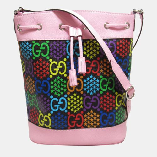 Gucci Pink Leather GG Psychedelic Bucket Bag - Gucci - Modalova