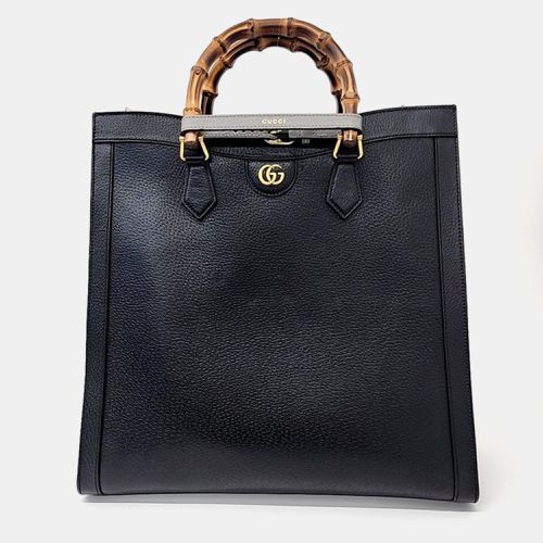 Gucci Black Leather Large Diana Tote Bag - Gucci - Modalova