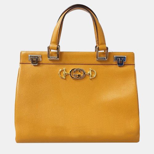 Yellow Leather Medium Zumi Tote Bag - Gucci - Modalova