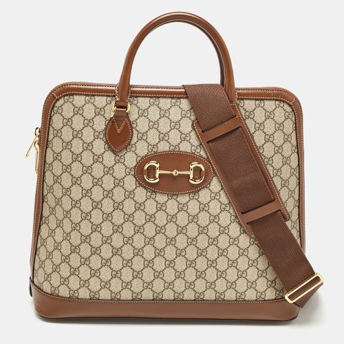 Beige GG Supreme Canvas and Leather Horsebit 1955 Duffel Bag - Gucci - Modalova