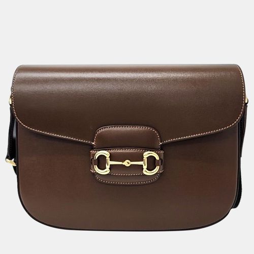 Gucci Brown Leather 1955 Horsebit Shoulder Bag - Gucci - Modalova