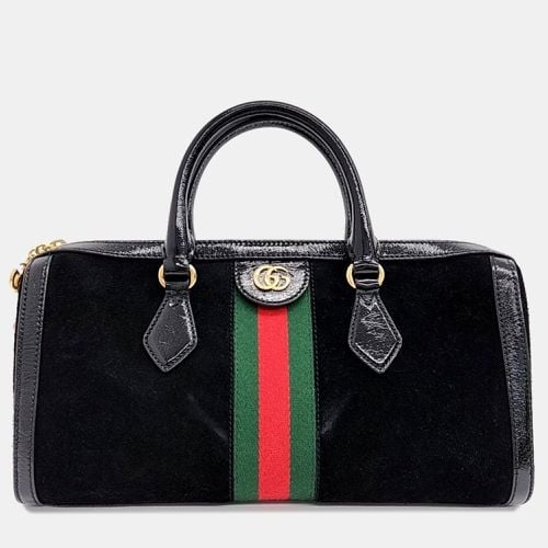 Velvet/Leather Ophidia GG Medium Top Handle Bag - Gucci - Modalova