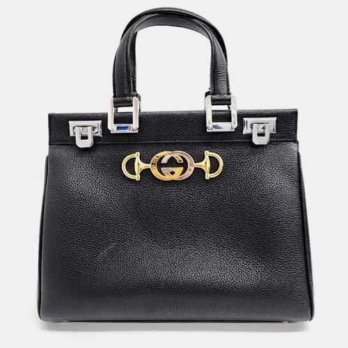 Gucci Black Leather Zumi Top Handle Small Bag - Gucci - Modalova