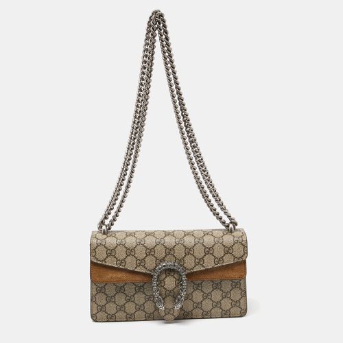 Gucci Beige GG Supreme Canvas and Suede Small Rectangular Dionysus Shoulder Bag - Gucci - Modalova