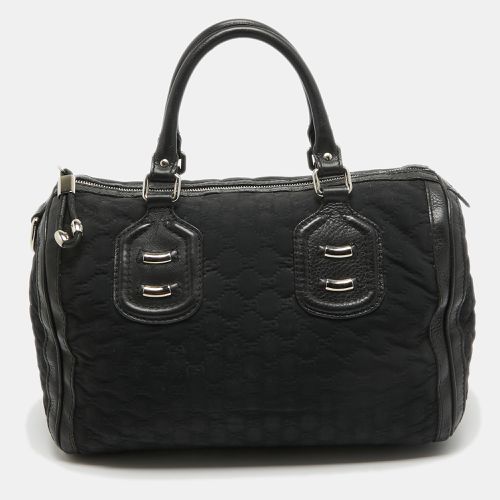 Gucci Black Guccissima Neoprene and Leather Medium Techno Boston Bag - Gucci - Modalova