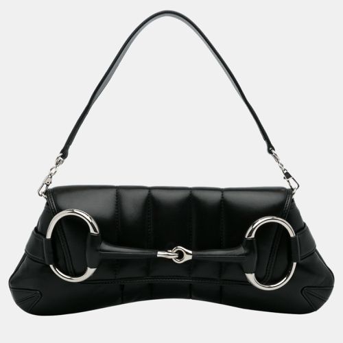 Gucci Black Leather Horsebit Chain Satchel - Gucci - Modalova