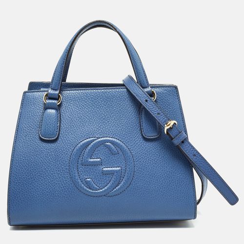 Gucci Blue Leather Soho Top Handle Bag - Gucci - Modalova