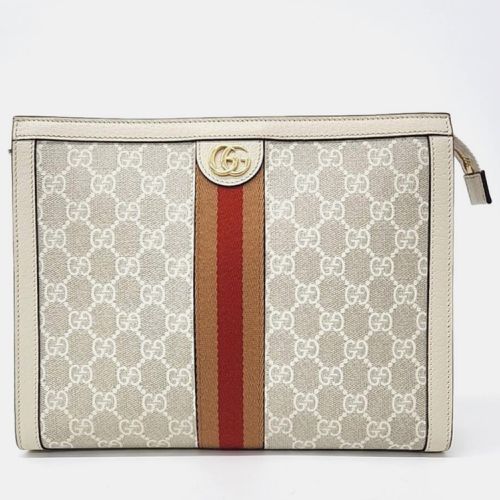 Gucci White leather Ophidia Clutch - Gucci - Modalova