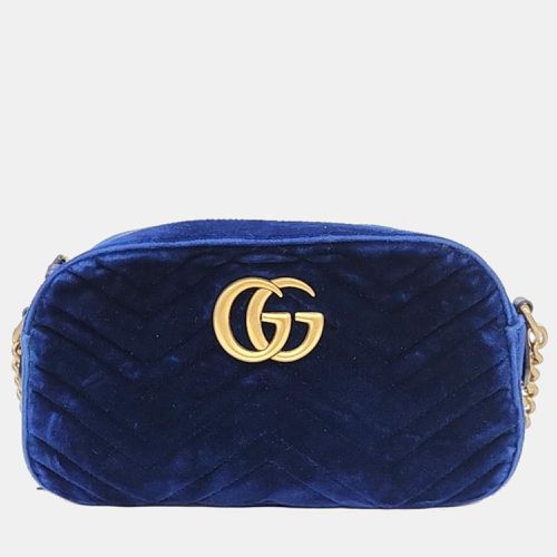 Gucci blue Velvet Marmont Crossbody Bag - Gucci - Modalova