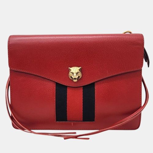 Gucci Red leather Animalier Chain Shoulder Bag - Gucci - Modalova