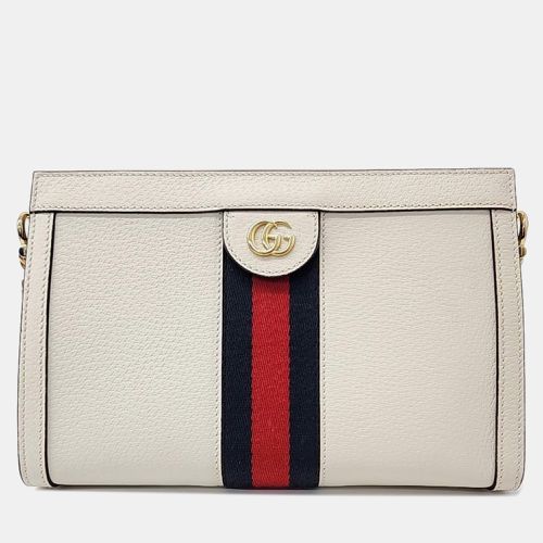 Gucci Ivory Leather Ophidia Shoulder Bag - Gucci - Modalova