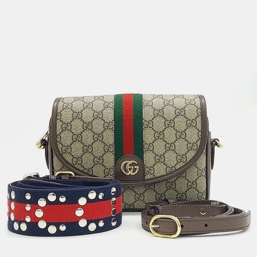 Brown GG Canvas Mini Ophidia Shoulder Bag - Gucci - Modalova