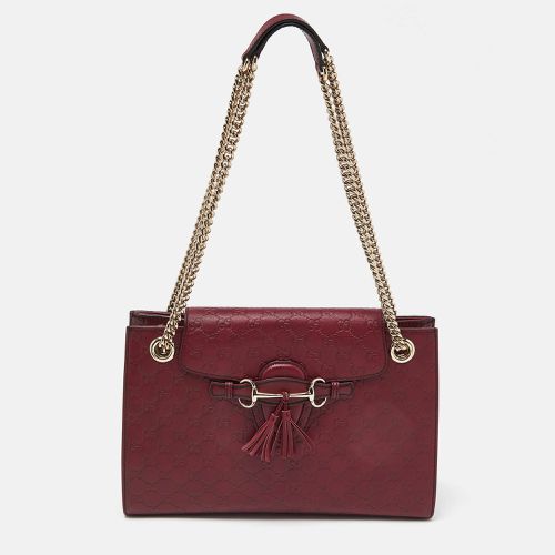 Gucci Red Guccissima Leather Large Emily Chain Shoulder Bag - Gucci - Modalova