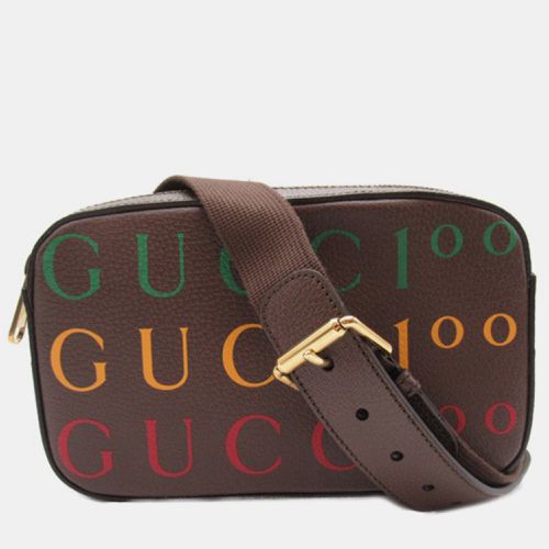 Gucci Brown Leather Logo Belt Bag - Gucci - Modalova