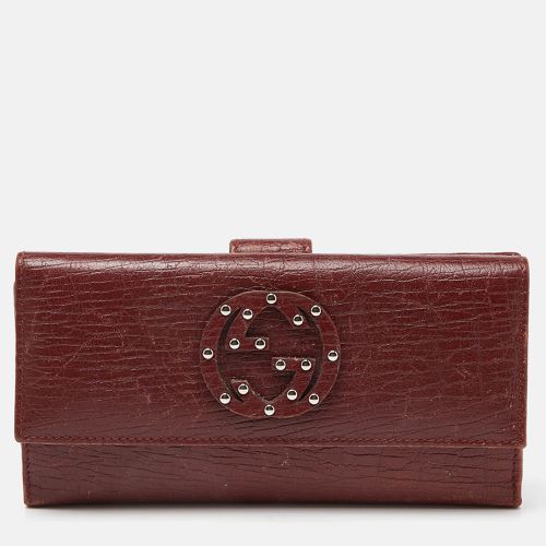 Gucci Brick Leather Soho Studded Continental Wallet - Gucci - Modalova