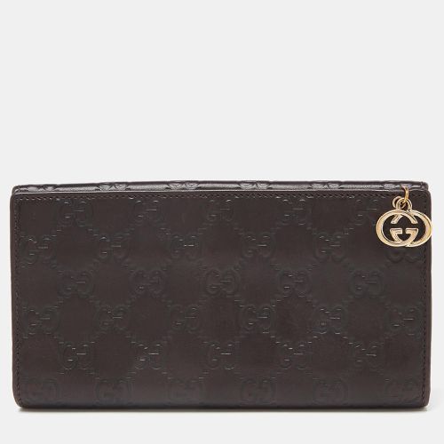 Gucci Brown Guccissima Leather GG Pierce Continental Wallet - Gucci - Modalova