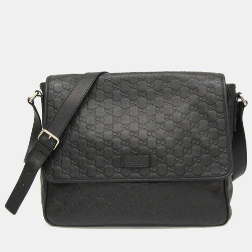 Leather GG Signature Medium Messenger Bag - Gucci - Modalova