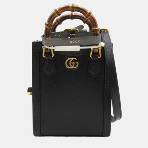 Gucci Black Leather Bamboo Top Handle Bag - Gucci - Modalova