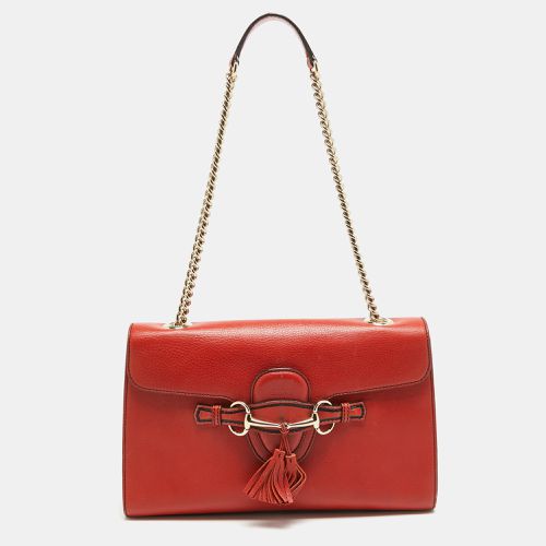 Gucci Coral Red Leather Medium Emily Shoulder Bag - Gucci - Modalova