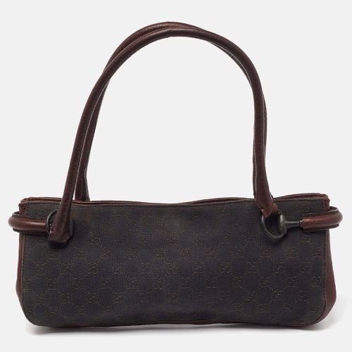 Gucci Brown GG Canvas and Leather Satchel - Gucci - Modalova