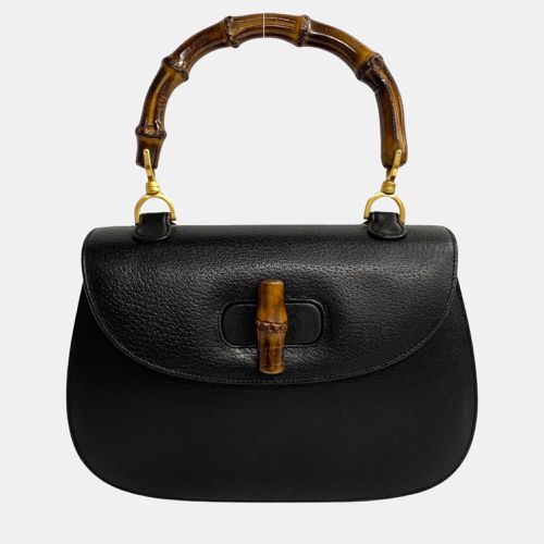 Gucci Black Leather Bamboo Top Handle Bag - Gucci - Modalova